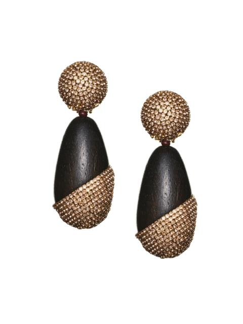 CHRISTINA EARRINGS - ROBLE WOOD/CHAMPAGNE