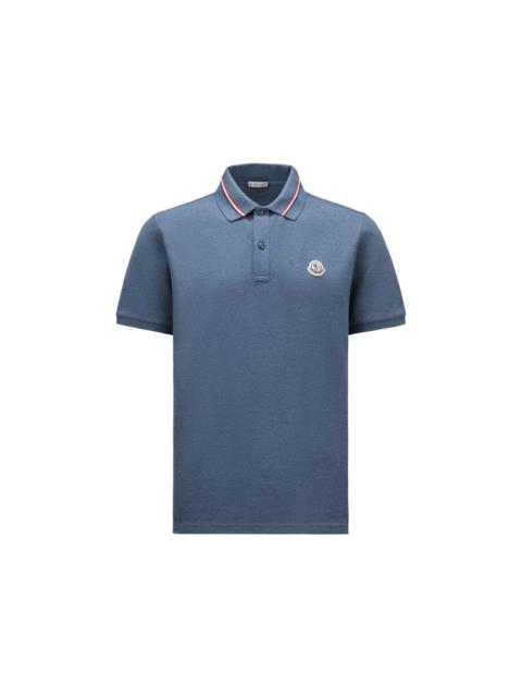 Moncler Logo Polo Shirt Marine Blue