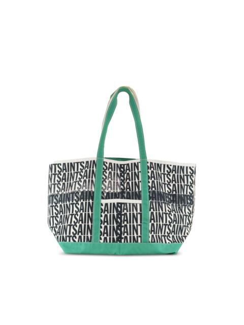 logo-print tote bag