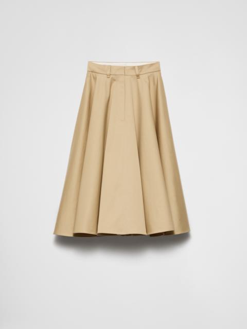 Chino midi-skirt