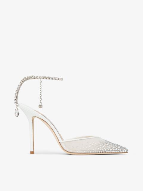 Saeda 100
White Mesh Crystal Pumps