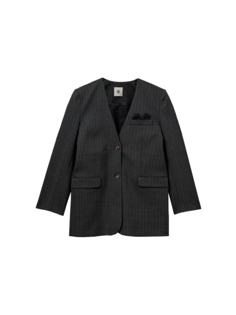 Andora Single-Breasted Blazer grey