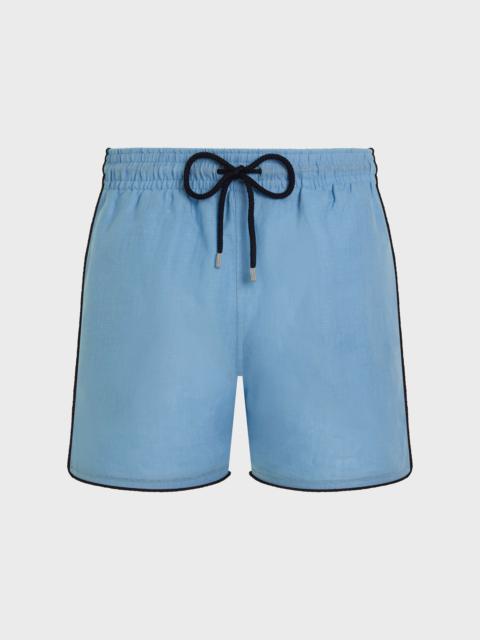 MEN LINEN SWIM TRUNKS SOLID