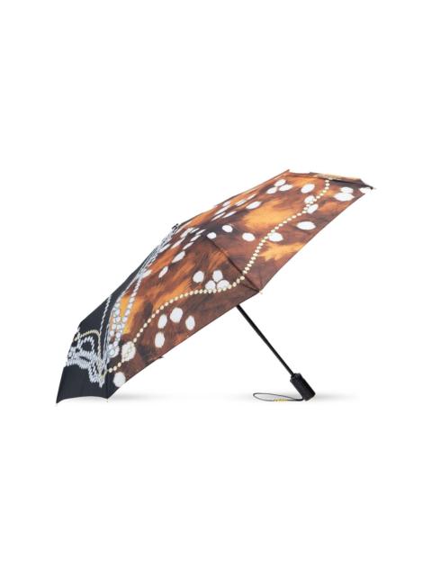 strung-pearls logo-print compact umbrella