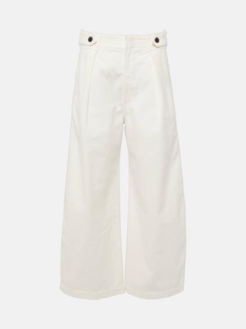 Payton high-rise twill wide-leg pants