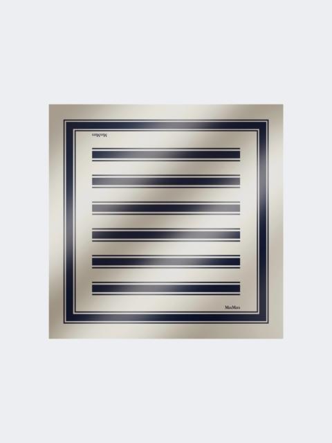 Printed silk foulard - ULTRAMARINE