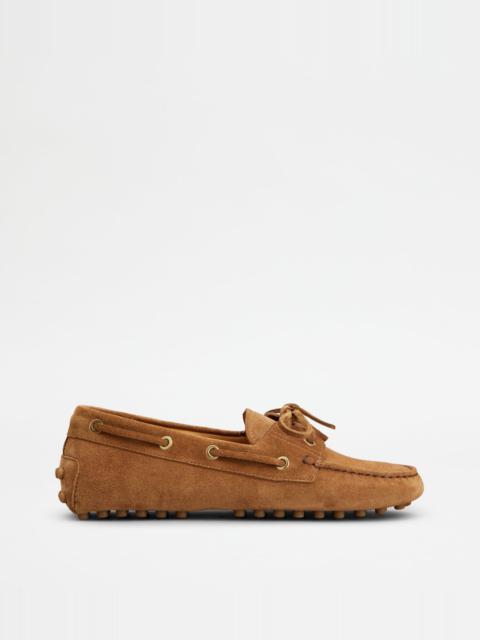 BOAT GOMMINO IN SUEDE - BROWN