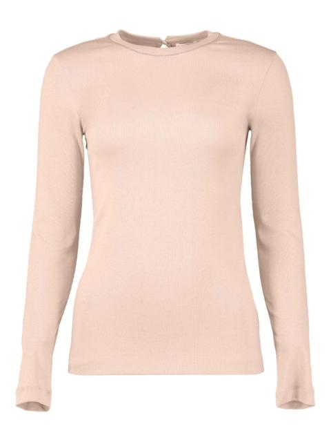 ribbed long-sleeve top