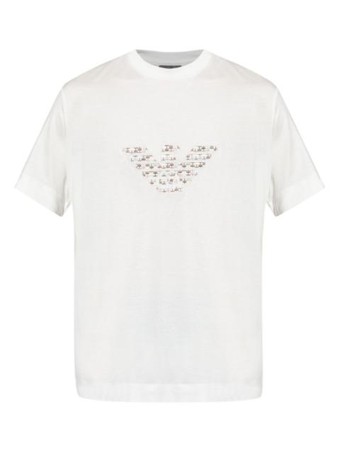logo-embroidered T-shirt