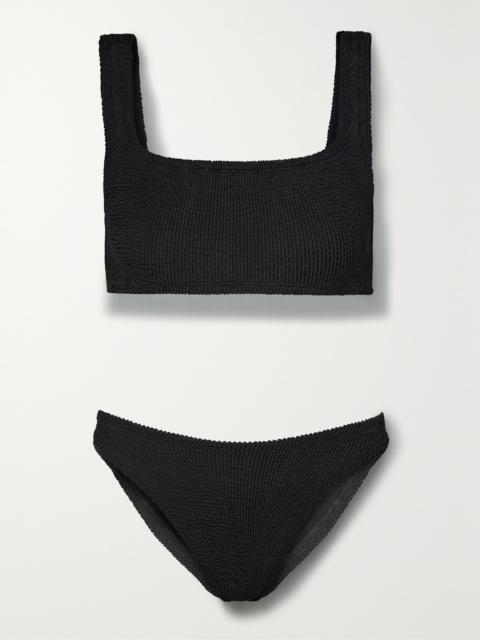 + NET SUSTAIN Xandra seersucker bikini Black