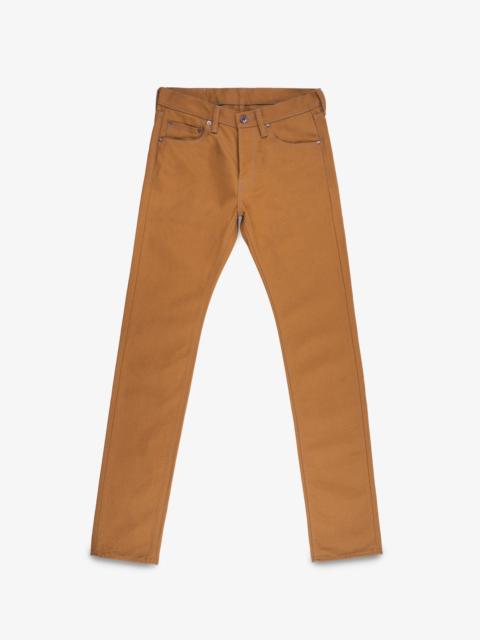 IH-777D 17OZ DUCK SLIM TAPERED CUT JEANS - BROWN