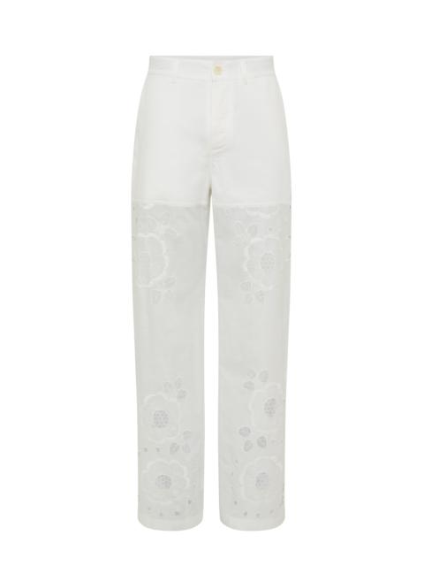 Regenerated Household Linen Wide Leg Pants