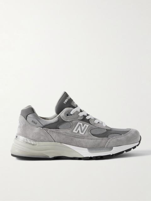 M992 Suede, Nubuck and Mesh Sneakers Gray