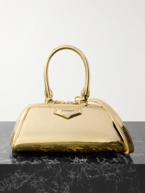 Antigona East-west Mini Mirrored-leather Tote