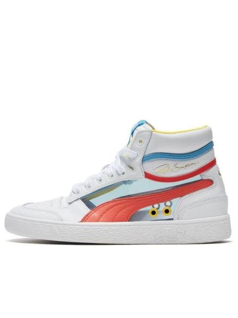 PUMA Ralph Sampson Mid Glass 'White/Hot Coral/Ethereal Blue' 371582-02