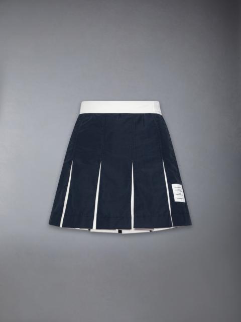 Ripstop Box Pleat Mini Skirt