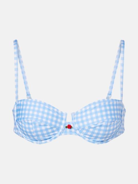Esme gingham bikini top
