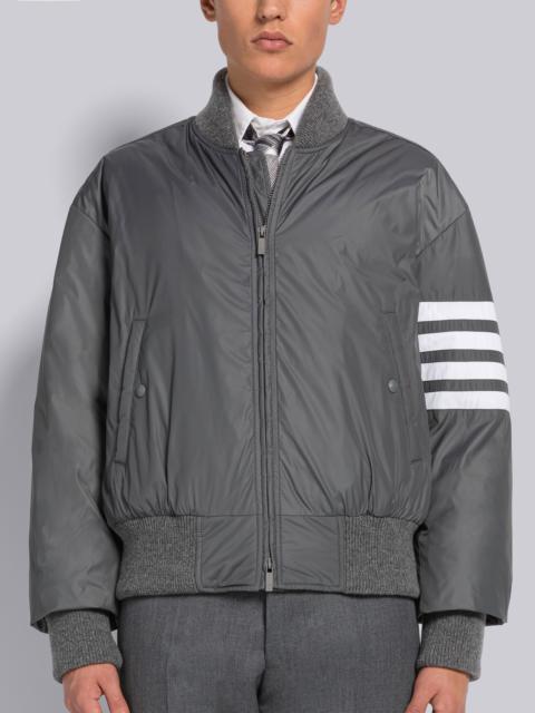 POLY TWILL 4-BAR OVERSIZED BLOUSON JACKET