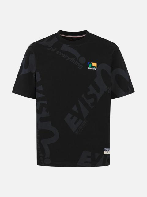 Allover Logo and Seagull Print Regular Fit T-Shirt