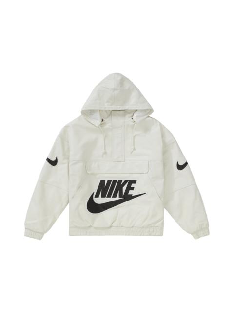 Supreme Nike Leather Anorak White