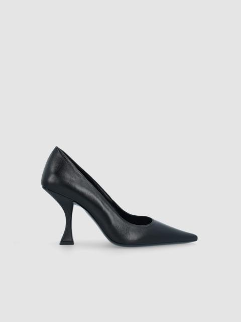 Viva Black Creased Leather Pump