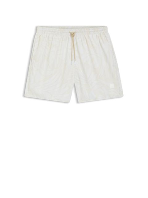 QUICK-DRY SWIM SHORTS WITH ALL-OVER PRINT