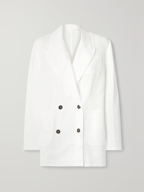 Double-breasted Cotton-organza Blazer