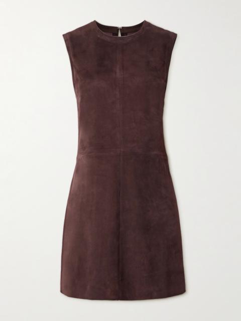Miuccia Paneled Suede Mini Dress