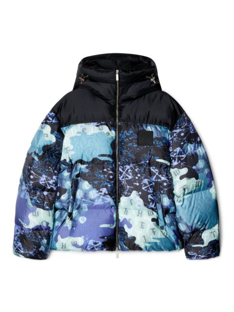 Blue Camo Nylon Down Puffer