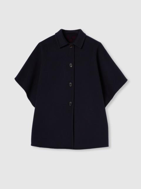 Reversible wool silk coat