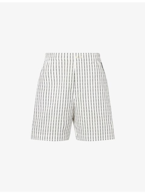Le Calecon Striped Cotton Shorts