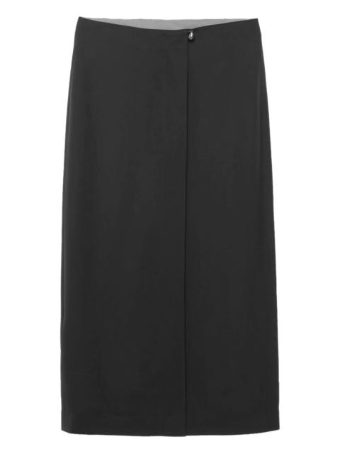 centre-front button midi skirt