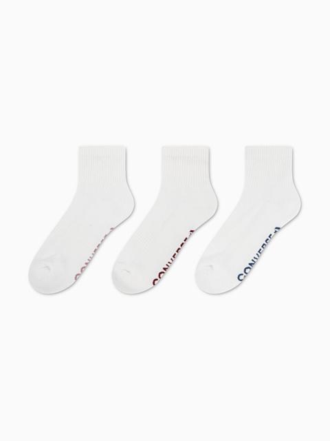 3-Pack Wordmark Quarter Socks