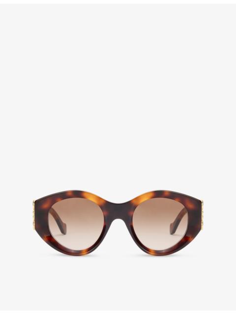 Butterfly-Frame Acetate Sunglasses
