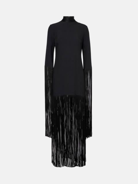 Chicago fringed crêpe minidress