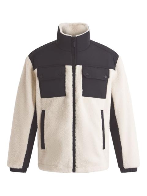 fleece panelled jacket