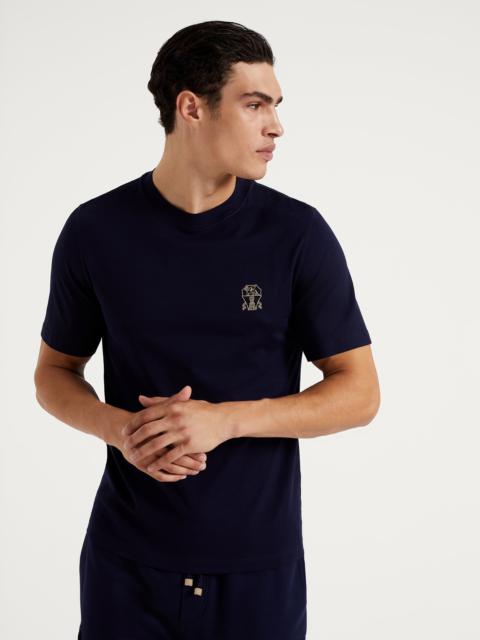 Brunello Cucinelli Cotton jersey T-shirt with printed logo