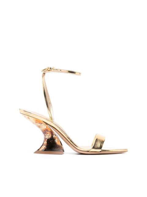 Elodie 75mm metallic-finish sandals