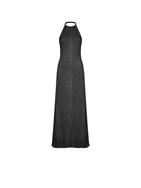 LONG HALTERNECK DRESS WITH OPEN BACK AND TOM FORD METAL PLAQUE