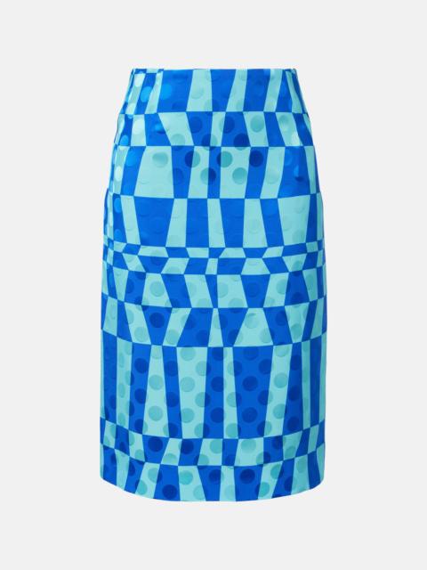 Printed pencil skirt