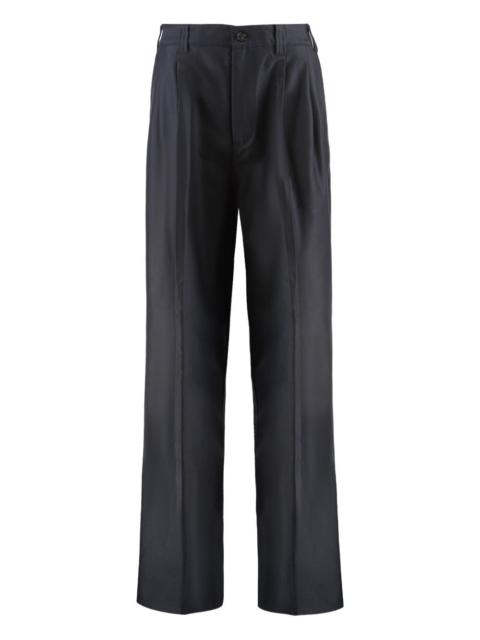 Skater pleated-details trousers