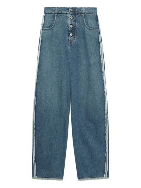 button-fastening jeans