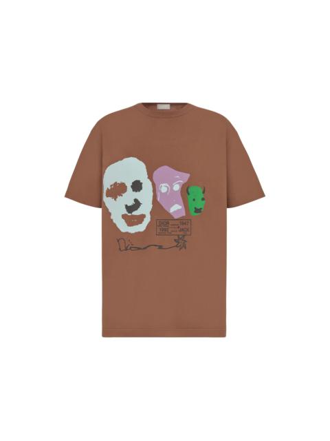 Dior x CACTUS JACK Oversized T-shirt Coffee Brown