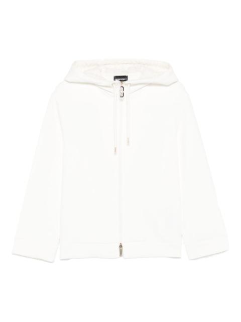 zip-fastening hoodie