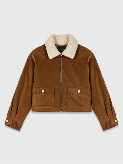 Cropped corduroy jacket