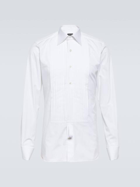 Cotton voile tuxedo shirt