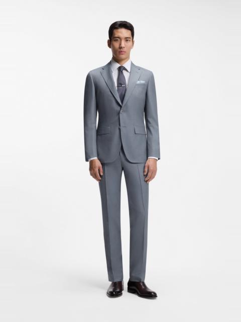 TWO-PIECE SLIM-FIT SUIT IN VIRGIN WOOL AND SILK