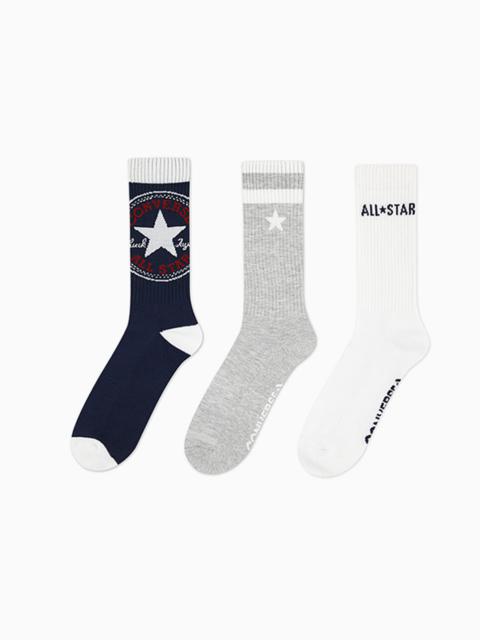 3-Pack Oversized Chuck Patch Crew Socks