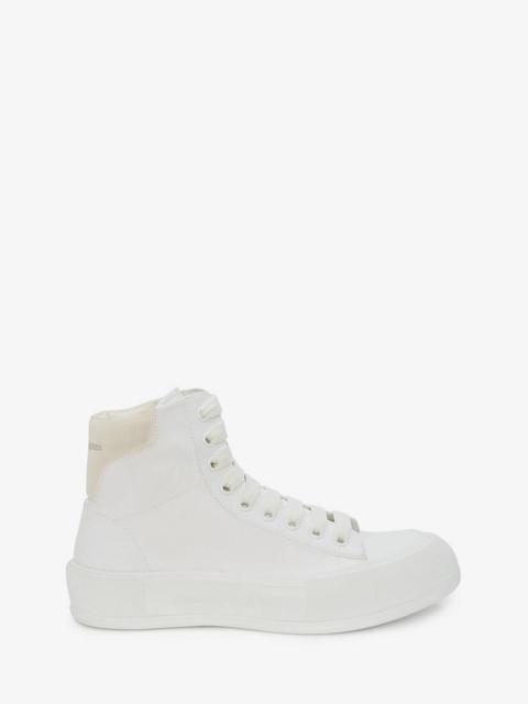 Deck Plimsoll High Top in White