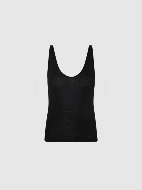 Baby Wool Scoop Cami - Black